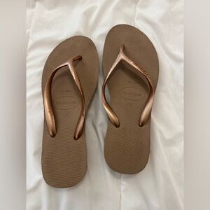 Havaianas Brown Sandals with Classic Design